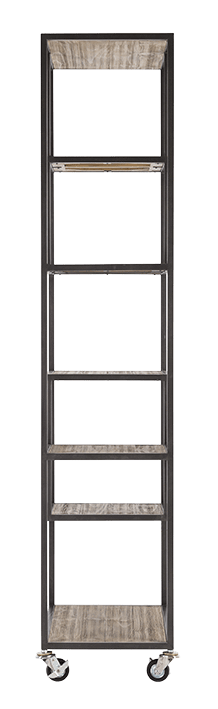 Bookshelf Recycled Wood Metal Bookcase