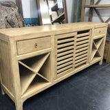 Sideboards/Consoles Old Wood Sideboard with Wine Rack Old Wood Slat Sideboard with Wine Rack NZ