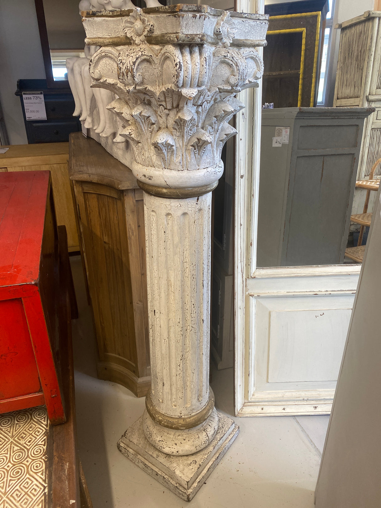 White Handmade Pillars (Each)