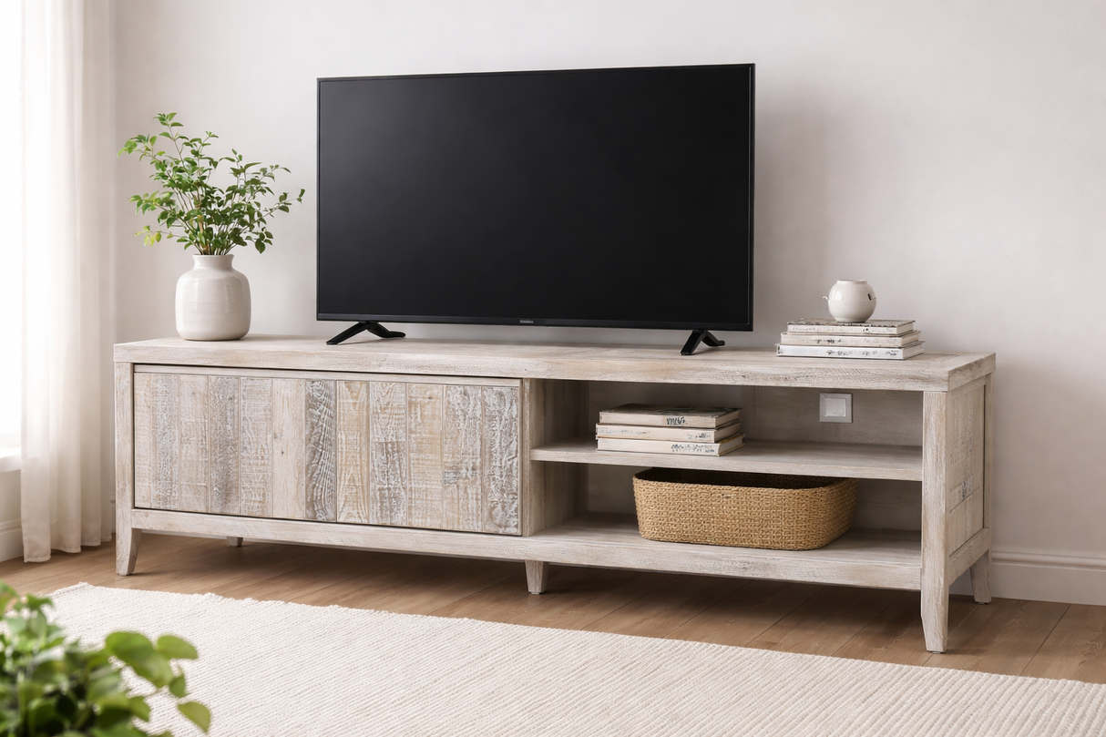 Bach Style Entertainment Unit – Coastal Whitewash