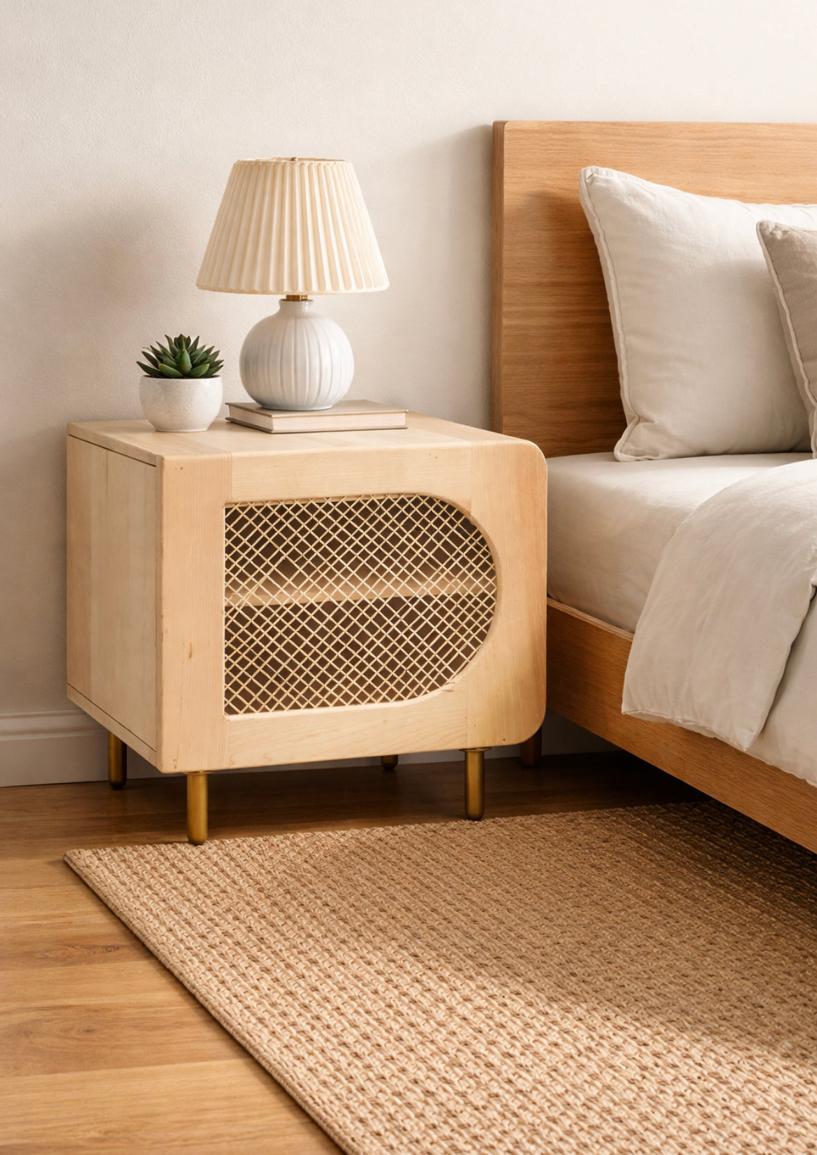 Mango Wood Bedside Table