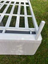 Outdoor Modular 2-Seater Chaise Lounge with Side Table