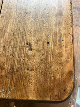Original French Three-Plank Kitchen Table