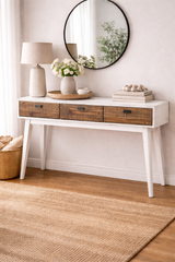 White Wash Timber Console