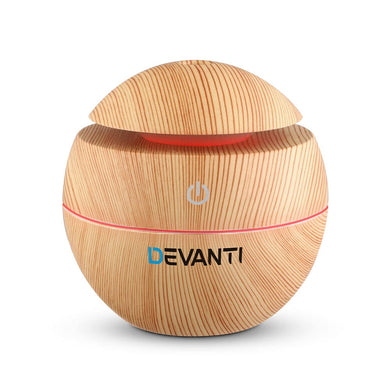Appliances > Aroma Diffusers & Humidifiers Devanti Aromatherapy Diffuser Aroma Essential Oils Air Humidifier LED Light 130ml