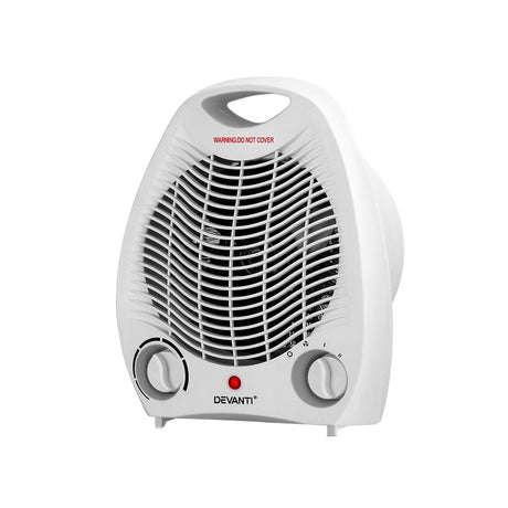 Appliances > Heaters Devanti Electric Fan Heater Portable Room Office Heaters Hot Cool Wind 2000W