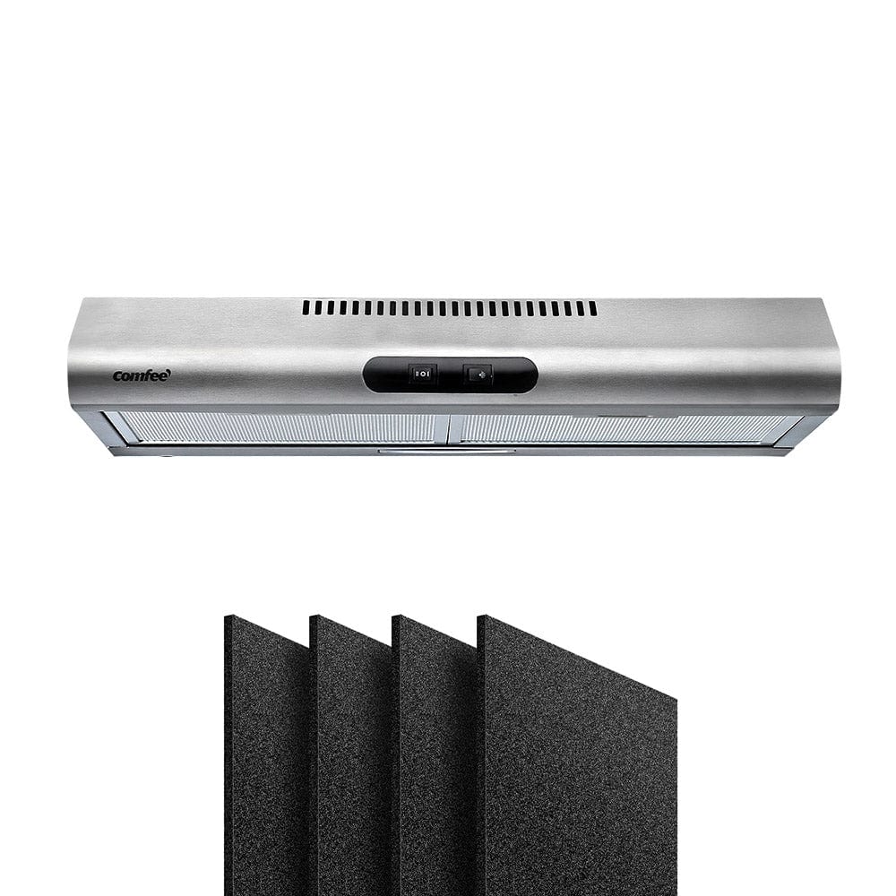 Appliances > Kitchen Appliances Comfee Rangehood 600mm Stainless Steel Kitchen Canopy With 4 PCS filter Replacement