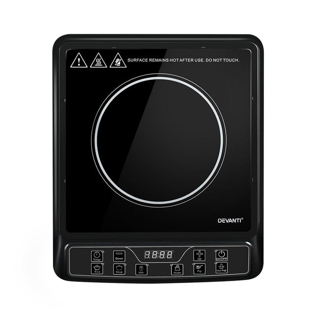 Appliances > Kitchen Appliances Devanti Electric Induction Cooktop Portable Cook Top Ceramic Kitchen Hot Plate