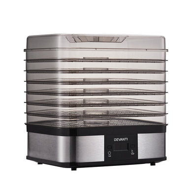 Appliances > Kitchen Appliances Devanti Food Dehydrator with 7 Trays - Silver