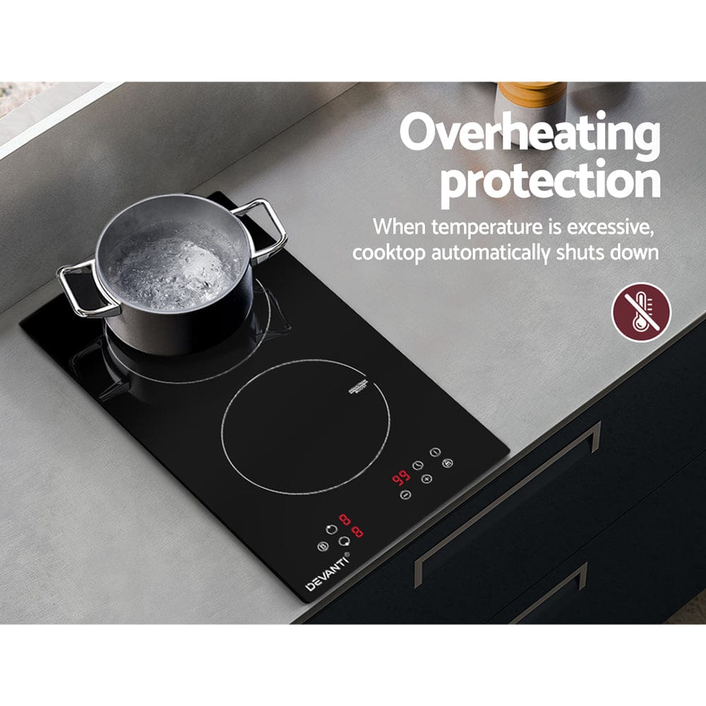 Appliances > Kitchen Appliances Devanti Induction Cooktop 30cm Electric Stove Ceramic Cook Top Kitchen Cooker