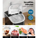 Appliances > Kitchen Appliances Devanti Portable Ice Maker Machine Nuggetc Ice Cube 15kg Bar Countertop