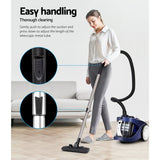 Appliances > Vacuum Cleaners Devanti Vacuum Cleaner Bagless Cyclone Cyclonic Vac Home Office Car 2200W Blue