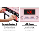 Audio & Video > Musical Instrument & Accessories Alpha 61 Key Lighted Electronic Piano Keyboard LED Electric Holder Music Stand