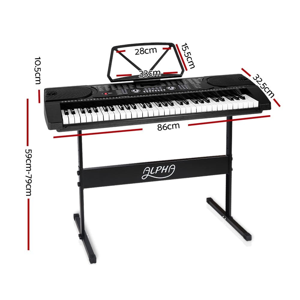 Audio & Video > Musical Instrument & Accessories ALPHA 61 Keys LED Electronic Piano Keyboard