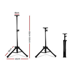 Audio & Video > Musical Instrument & Accessories Set of 2 Adjustable 120CM Speaker Stand - Black