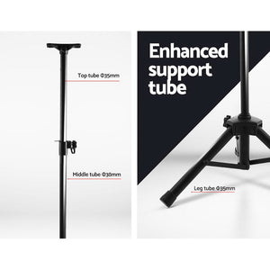Audio & Video > Musical Instrument & Accessories Set of 2 Adjustable 120CM Speaker Stand - Black