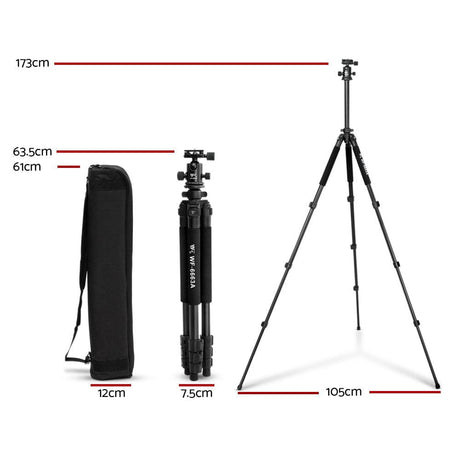 Audio & Video > Photography Weifeng 173cm Professional Ball Head Tripod Digital Camera