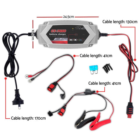 Auto Accessories > Auto Accessories Others Smart Battery Charger 7A 12V 24V Automatic SLA AGM Car Truck Boat Motorcycle Caravan