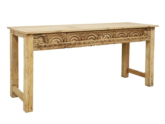 Bleached Wood Antique Style Console