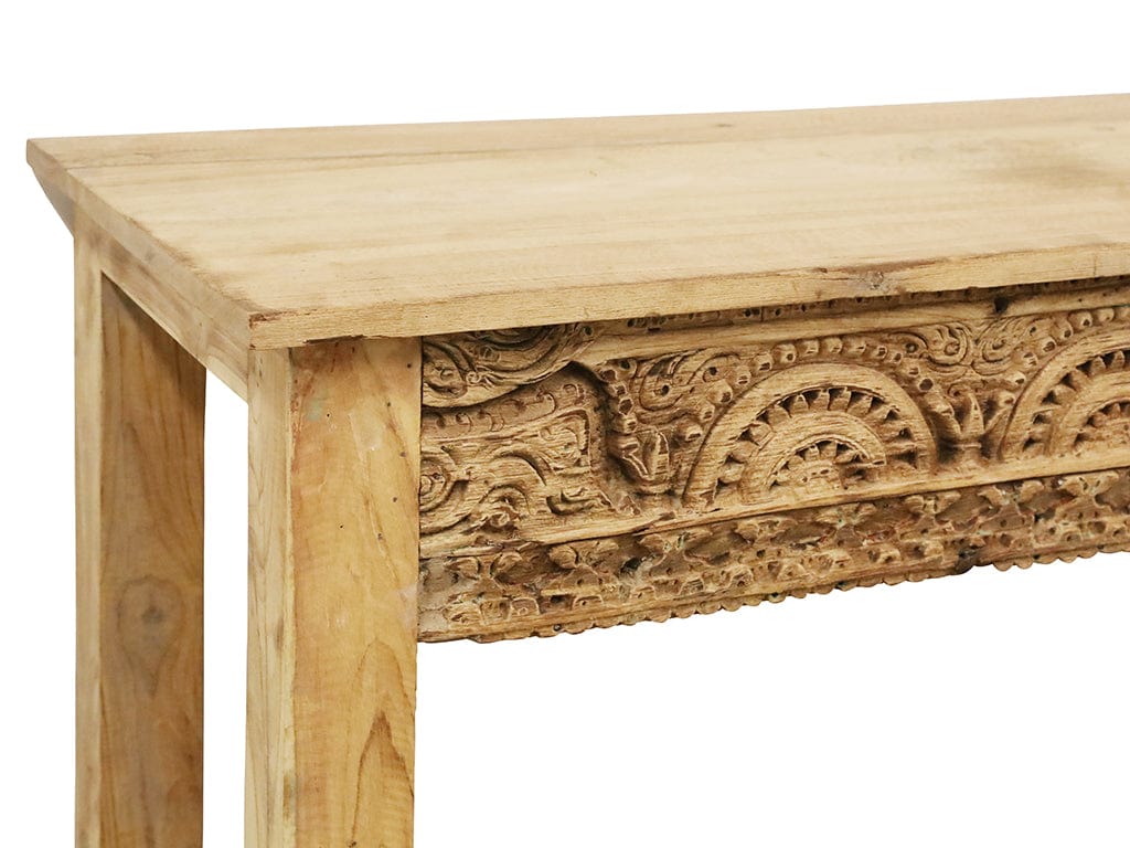 Bleached Wood Antique Style Console