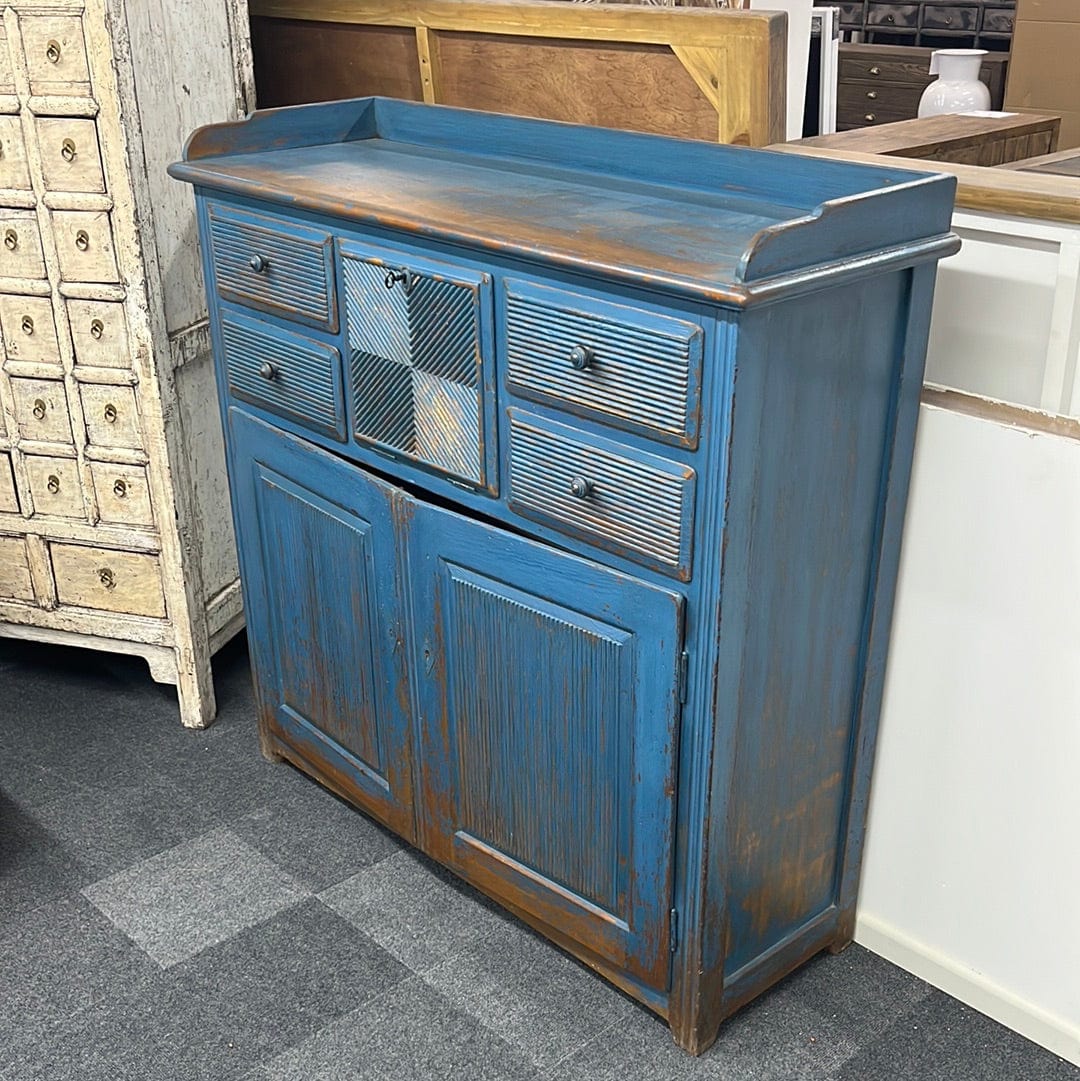 Bookcases/Cabinets Vintage Style Blue Cabinet