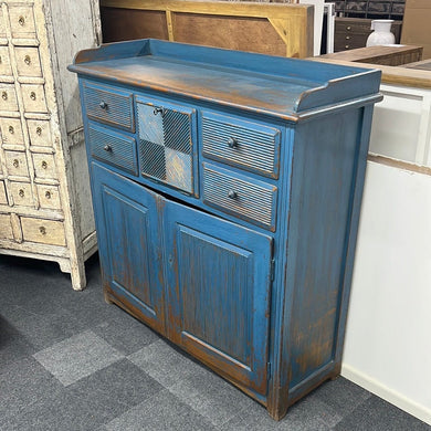 Bookcases/Cabinets Vintage Style Blue Cabinet