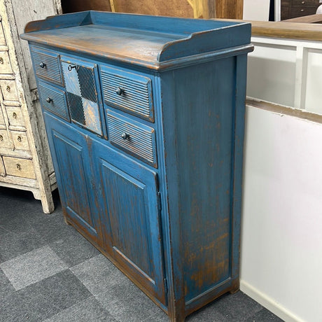 Bookcases/Cabinets Vintage Style Blue Cabinet