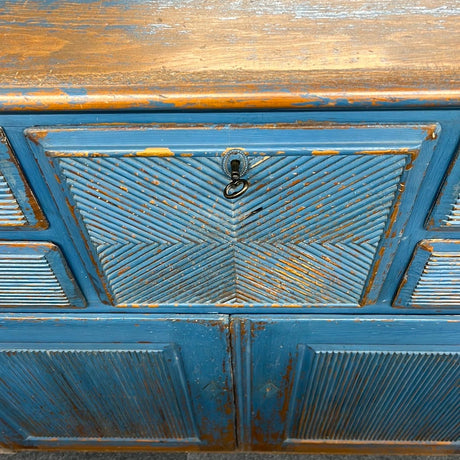 Bookcases/Cabinets Vintage Style Blue Cabinet