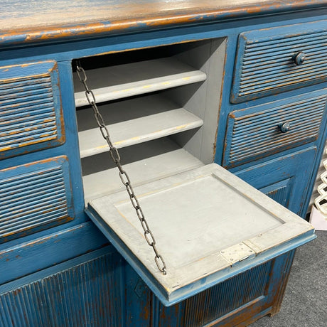 Bookcases/Cabinets Vintage Style Blue Cabinet