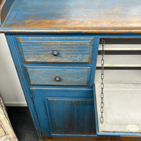 Bookcases/Cabinets Vintage Style Blue Cabinet