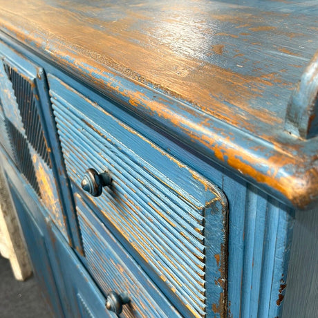 Bookcases/Cabinets Vintage Style Blue Cabinet