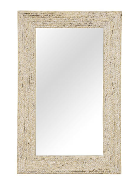 Cane Straw Mirror