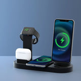 Electronics > Battery Chargers & Power Devanti 4-in-1 Wireless Charger Dock Multi-function Charging Station for Phone