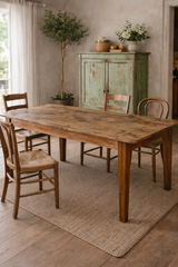 Original French Three-Plank Kitchen Table