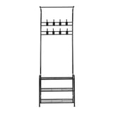 Furniture > Living Room Artiss Clothes Rack Coat Stand Garment Portable Hanger Airer Organiser Shoe Storage Metal Black