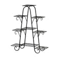 Furniture > Living Room Artiss Plant Stand Outdoor Indoor Metal Flower Pots Rack Corner Shelf Black