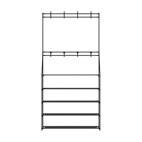 Furniture > Living Room Artiss Shoe Rack Coat Hat Stand Hallway Shoes Storage Tree Metal Shelves Black