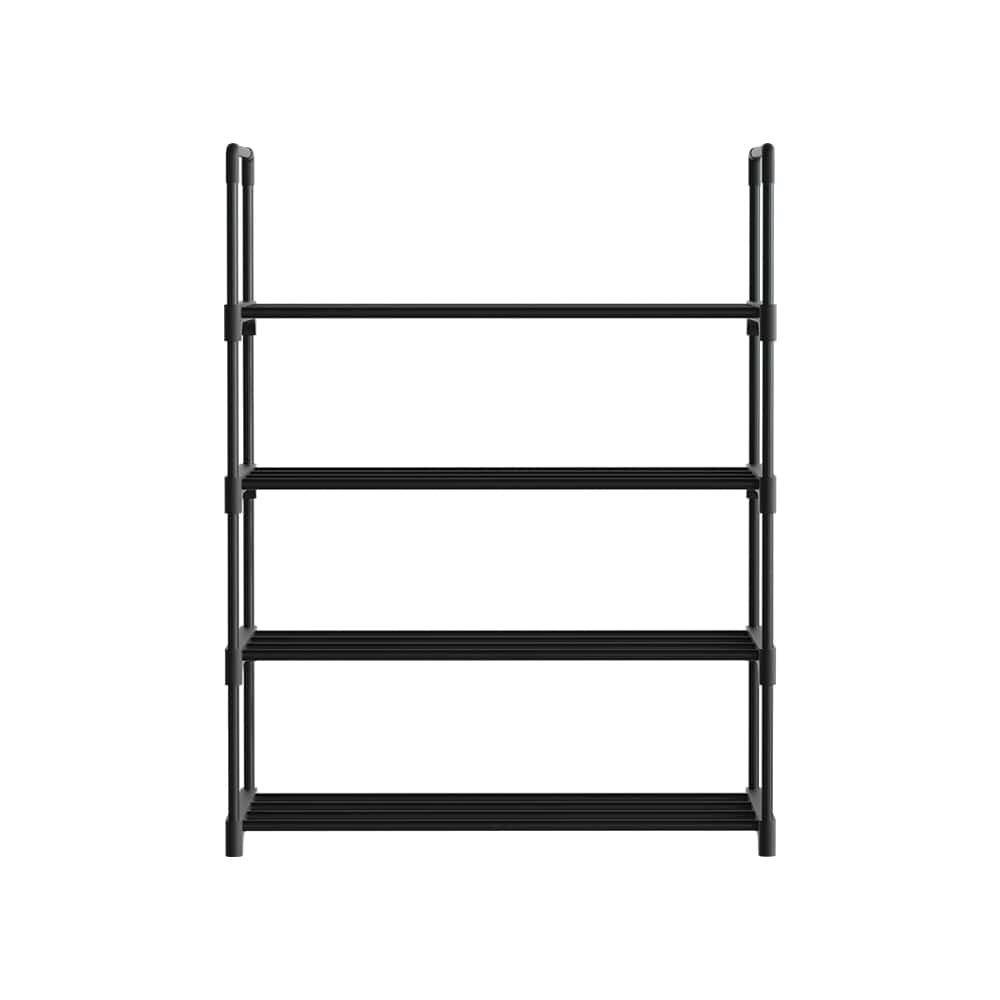 Furniture > Living Room Artiss Shoe Rack Stackable Shelves 4 Tiers 55cm Shoes Storage Stand Black