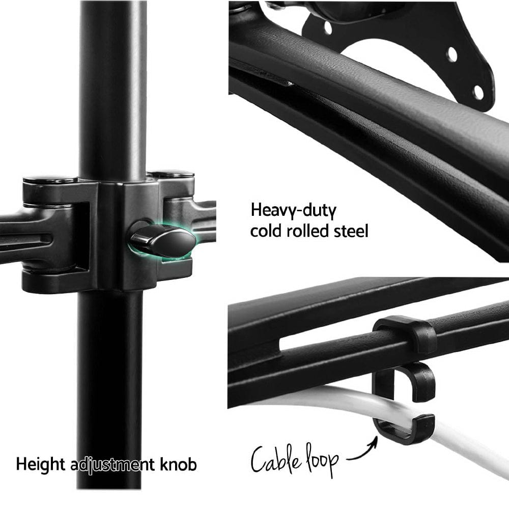 Furniture > Office Artiss Monitor Arm Mount Dual Black