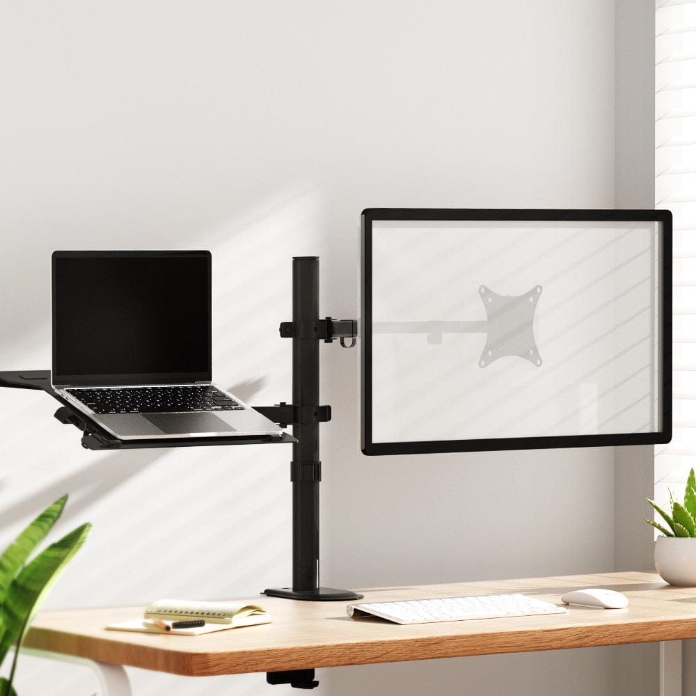 Furniture > Office Artiss Monitor Arm Stand Laptop Tray Display Desk Mount Bracket Screen Holder