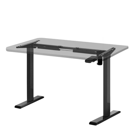 Furniture > Office Artiss Standing Desk Sit Stand Motorised Height Adjustable Frame Only Black