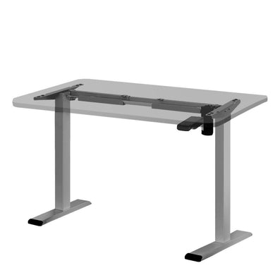 Furniture > Office Artiss Standing Desk Sit Stand Motorised Height Adjustable Frame Only Grey