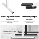 Furniture > Office Artiss Standing Desk Sit Stand Motorised Height Adjustable Frame Only White