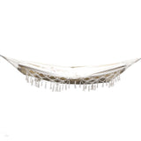 Furniture > Outdoor Gardeon Hanging Tassel Hammock Swing Bed Cream