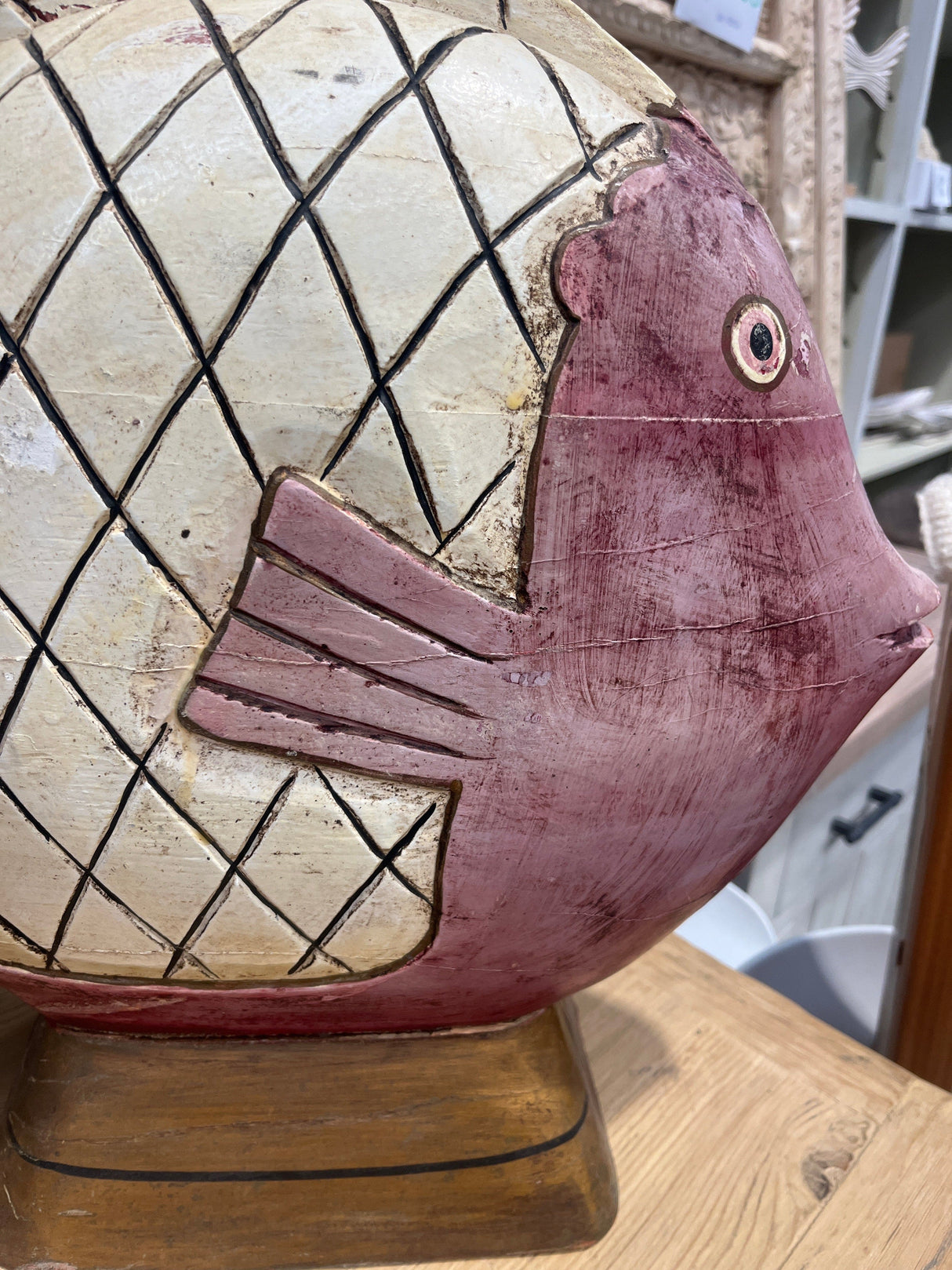 Hand carved Fish statue Hand carved Fish statue