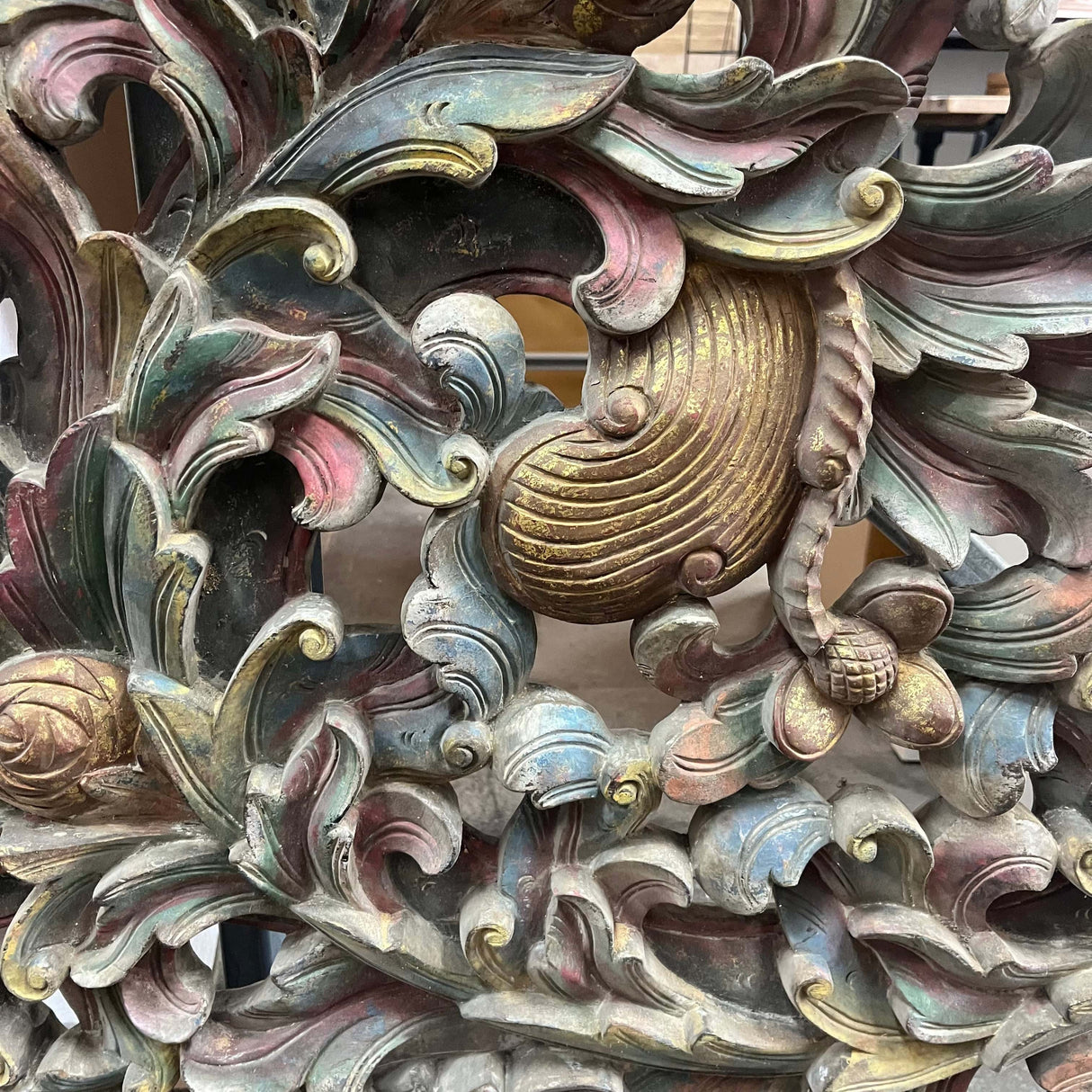 Hand-carved Wall Panel