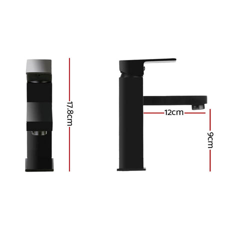 Home & Garden > Bathroom Accessories Cefito Basin Mixer Tap Faucet Bathroom Vanity Counter Top WELS Standard Brass Black