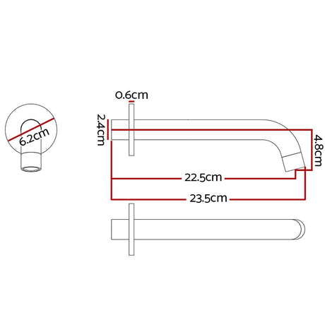 Home & Garden > Bathroom Accessories Cefito Bathroom Spout Tap Water Outlet Bathtub Wall Mounted Chrome