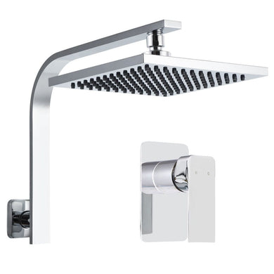 Home & Garden > Bathroom Accessories Cefito WElS 8'' Rain Shower Head Mixer Square High Pressure Wall Arm DIY Chrome