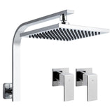 Home & Garden > Bathroom Accessories Cefito WElS 8'' Rain Shower Head Taps Square High Pressure Wall Arm DIY Chrome